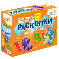 Набор для раскопок "Счетные мишки", 5 фигурок, 3 карточки с заданиями RSKP4