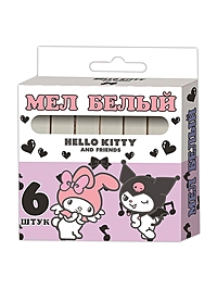 Мел белый "Kuromi+My Melody", 6 шт, в картонной упаковке с европодвесом