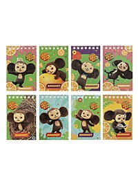 Блокнот А6 40л кл на гребне BG "Чебурашка", обл мел карт, офсет МИКС