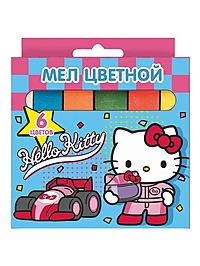 Мел цветной "Hello Kitty&friends", 6 шт, в картонной упаковке с европодвесом