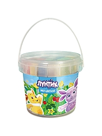 Мел цветной "Лунтик", 20 шт. в ведерке