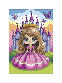 Картина по номерам на холсте 20*30 см "Маленькая принцесса" Рхд-046