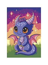 Картина по номерам на холсте 20*30 см "Дракончик" Рхд-045