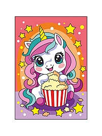 Картина по номерам для малышей на картоне 20х30 "Единорожка" Ркн-130