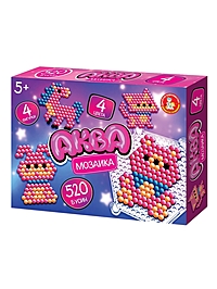 Аквамозаика «Розовые животные», 4 фигурки