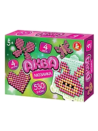 Аквамозаика «Бабочки, сердечки», 4 фигурки