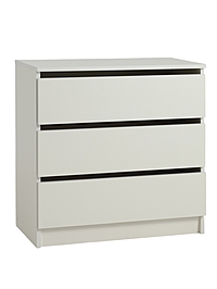 Комод 3 ящика, 704х370х700, Белый