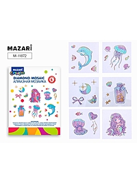 Алмазная мозаика "Морская красота"  6,5х8см, на стикере, 6 штук в наборе