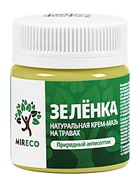 Зеленка MIRECO, на травах, пластик, 40 мл