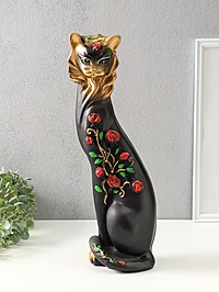 Копилка "Кошка Маркиза с розами" 48х18х15 см