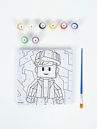 Картина по номерам "Игровой мир" 15х15 см