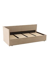 Кровать - тахта детская мягкая, обивка велюр, спальное место 900×2000 мм, цвет бежевый
