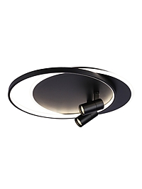 Люстра потолочная LED FL51393, 3000-6400K, 65Вт, 56х48х12 см, с ПДУ, чёрный
