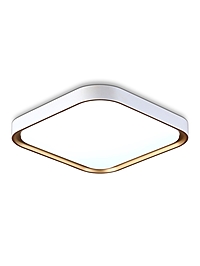 Светильник потолочный LED FZ1259, 5000К, 27Вт, 35х35х6 см, без ПДУ, цвет золото/белый