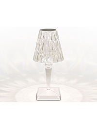 Лампа настольная DE8055, LED, 3Вт, 3000/4200/6400К, USB, АКБ, d12 h27 см, прозрачный