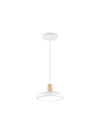 Светильник подвесной LED FL4838, 3000-6000К, 24Вт, d20 h80 см, без ПДУ, белый