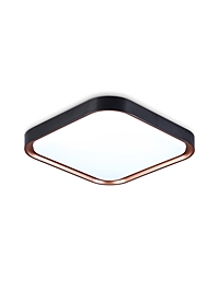 Светильник потолочный LED FZ1265, 5000К, 18Вт, 25х25х6 см, без ПДУ, цвет золото/чёрный