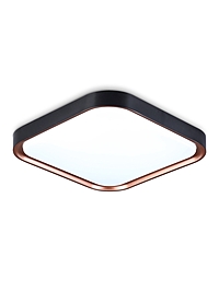Светильник потолочный LED FZ1271, 5000К, 27Вт, 35х35х6 см, без ПДУ, цвет золото/чёрный