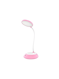 Лампа настольная DE603, LED, 5Вт, 2800-6500К, USB, АКБ, 10х13,5х45 см, белый/розовый