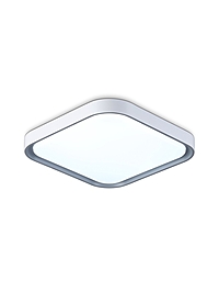 Светильник потолочный LED FZ1250, 5000К, 18Вт, 25х25х6 см, без ПДУ, цвет серый/белый