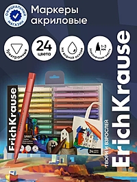 Акриловые маркеры 24цв ErichKrause Art Spirit, наконечн.кист., европодвес