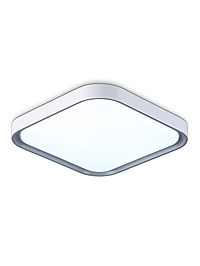 Светильник потолочный LED FZ1256, 5000К, 27Вт, 35х35х6 см, без ПДУ, цвет серый/белый