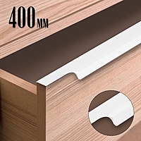 Ручка торцевая CAPPIO RP100WH, L=400 мм, белая, 4 шт.
