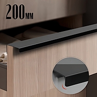 Ручка CAPPIO RT001BL, L=200 мм, м/о 160 мм, цвет черный, 4 шт.