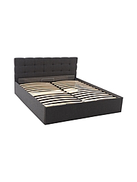 Кровать двуспальная «Гертруда», с подъёмным механизмом, 1800×2000 мм, рогожка графит