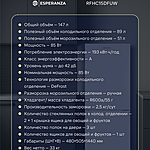 Холодильник ESPERANZA RFH C15DFU W белый