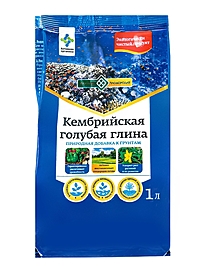 Природная добавка к грунту «Глина кембрийская», голубая, 1 л