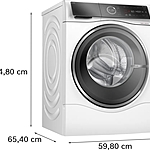 Стиральная машина Bosch WNC254A0ME с сушкой белый панель управления на английском языке