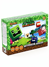 Набор игровой "Slime. Pixel Block", сквиш, 2 слайма, декор SLM488