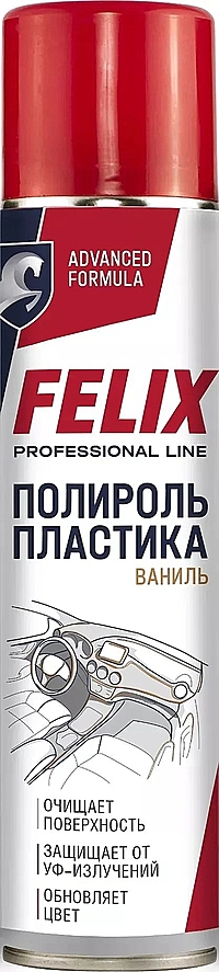 Полироль пластика Felix ваниль аэрозоль 400 мл