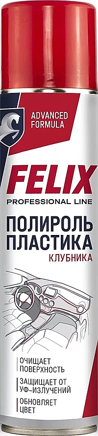 Полироль пластика Felix клубника аэрозоль 400 мл
