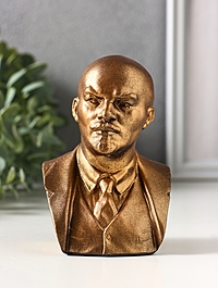 Бюст В.И.Ленин, высота 12 см, бронза винтаж