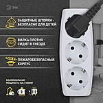 Разветвитель ЭРА SP-3e-W на 3 розетки заземление 16А белый
