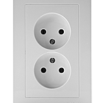 Розетка двойная Systeme Electric AtlasDesign ATN000120 белый