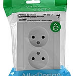 Розетка двойная Systeme Electric AtlasDesign ATN000120 белый