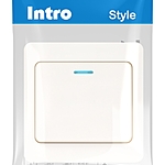 Выключатель Intro Style 7-102-01 с подсветкой 10А-250В белый