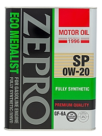 Масло моторное Zepro Eco Medalist 0W-20 SP GF-6A 4 л синт.