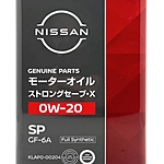 Масло моторное Nissan Strong Save X 0W-20 SP 4 л синт.