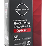 Масло моторное Nissan Strong Save X 0W-20 SP 4 л синт.