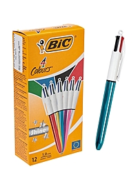 Ручка шариковая автомат многоцветная 4цв BIC 4 Сolours Shine 1.0(чер,син,кр,зел) 964775