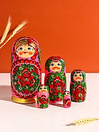 Матрешка "Ульяна", 5-ти кукольная, 18см, ручная работа, микс