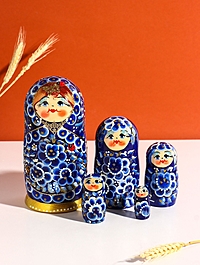 Матрешка "Зина", 5-ти кукольная, 18см, ручная работа, микс