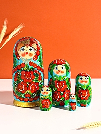 Матрешка "Аленка", 5-ти кукольная, 18см, ручная работа, микс