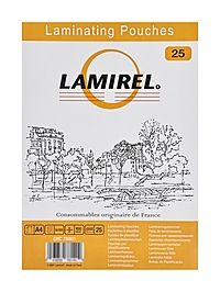 Пленка д/ламинирования A4 125мкм 25шт, глянцевая, Lamirel