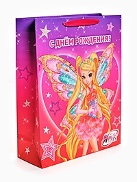 Пакет подарочный «Winx», L  31 × 40 × 11,5 см
