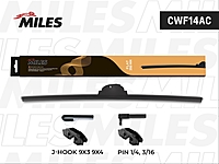 Щетка стеклоочистителя MILES 14" 350 мм CWF14AC бескаркасная